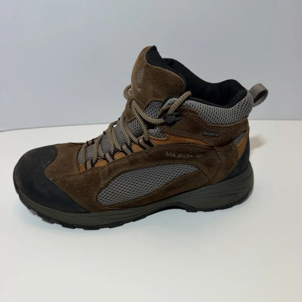 Vasque Men's Hiking Boots Brown Gray Black Leather US 9.5 Medium MPN 7214